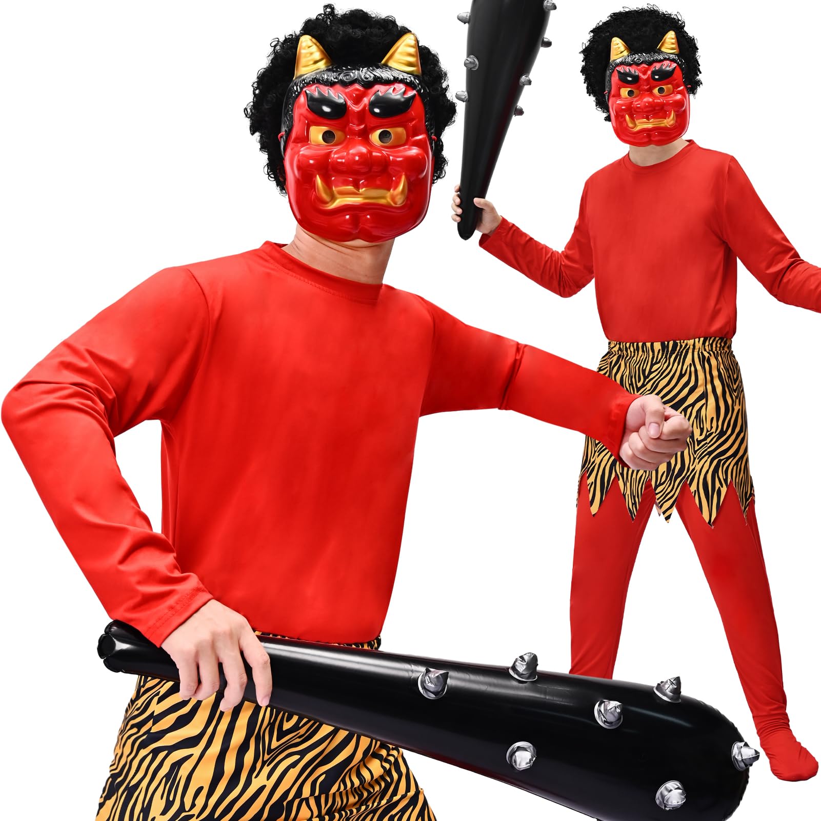 Amazon.co.jp: 節分 コスプレ 鬼 衣装 赤鬼 青鬼 豆まき オニ退治 鬼の